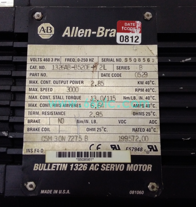 Allen‑Bradley 1326AB-B520E-M2L AC Servo Motor